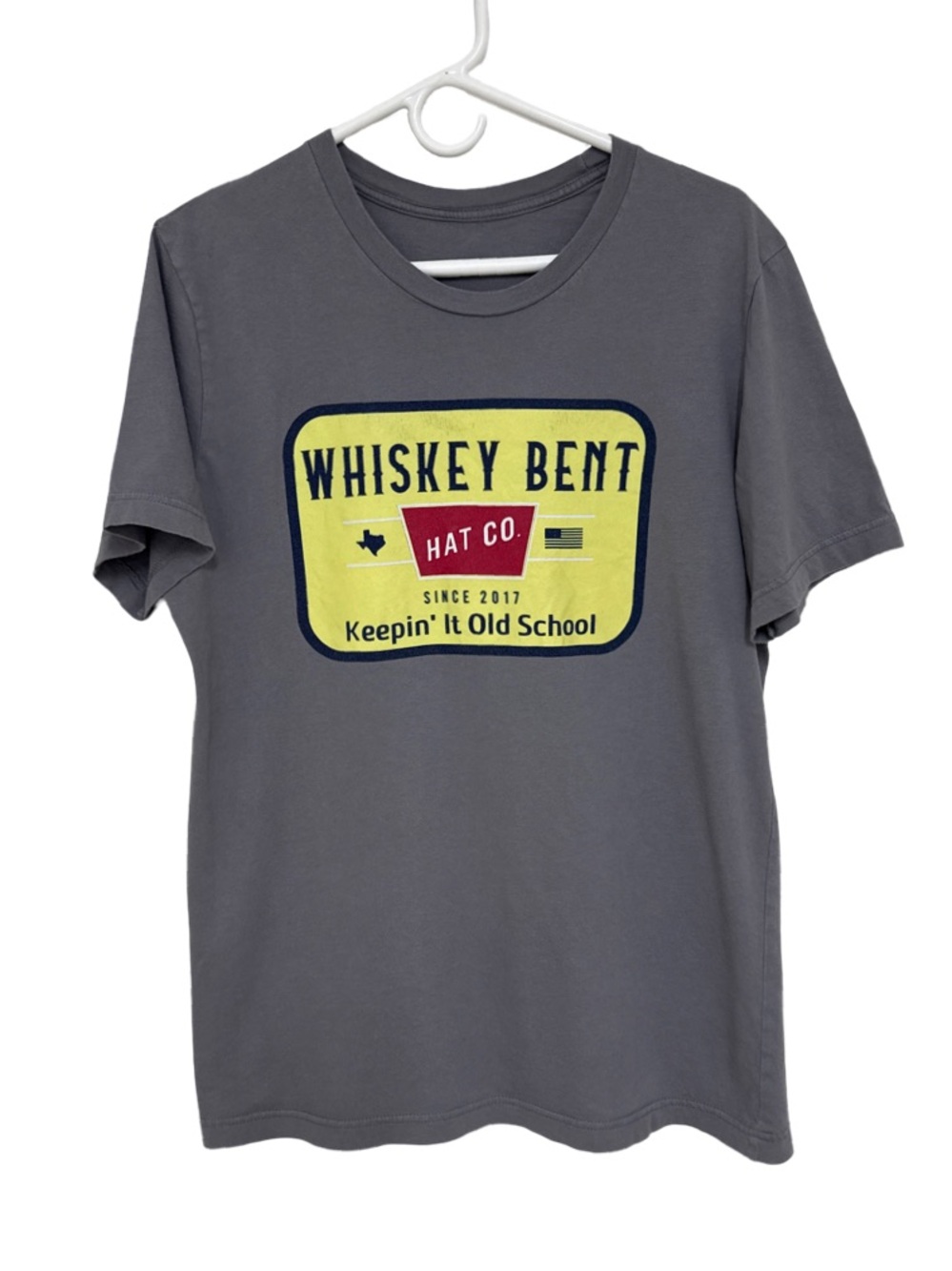 Whiskey Bent Hat Co. Brewski Tee Men’s Large Gray